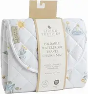 Living Textiles Organic Waterproof Travel Change Mat - Goosey Goosey, Premium Fabric for Baby's Best Comfort, Diaper Changing Pad,Baby Diaper Changing Pad Sheets, Soft & Absorbent Toweling Middle, Secure Fit