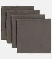 [Once Milano] Once Milano Set of 4 linen napkins One Size grey