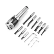 Arbor Adapter Taper Shank F1-12 50mm Boring Head 9pcs 12mm Boring Bar Tool