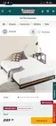 Zinus Double Ironline Bed Frame Wood & Metal Bed Base Bamboo - 15cm High