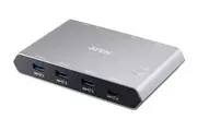 Aten Sharing Switch Gen2 2x4 USB-C, 2x PC, 4x USB 3.2 Gen2 Ports 1x USB-C, Power Passthrough, OSX & Windows Compatible, Plug and Play