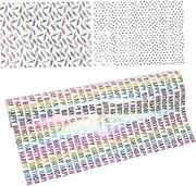 PLAFOPE 3 Rolls Birthday Wrapping Papers Festival Bags Party Packing Papers Delicate Heart Pattern Wrapping Papers