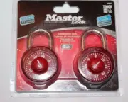 Master Lock MasterLock 1530T Anti Shim 2 Combination Locks Padlocks RED