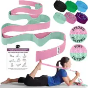 [New 2025] Stretching Strap for Yoga & Physical Therapy – 10 Loops – Non-Elastic