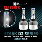 72W 7600LM D2S D2R D2C LED 6000K White Flip Chip Headlight for HID Xenon x2 (F) (for: Kia)
