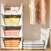 Stackable Plastic Storage Drawers for Closet Organizers and Storage,4 Pack Op...