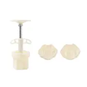 Practical Hand Press Mooncakes Molds Set with 2 Stamp for Autumn Festival