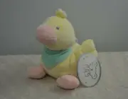 Koala Baby Duck Plush Stuffed Animal Toy Yellow Rattle Green Bandana Style 3433