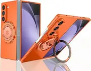 [YOUULAR] Rotating Folding 360 Degree Protective Case for Samsung Galaxy Z Fold 6 5G,Hard PC Material, Impact-Resistant and Drop-Resistant Shockproof Protective Phone Cover Fold6 Cases Orange