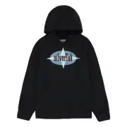Boys’ Levi's $44 SilverTab Shine Logo Black Fleece Pullover Hoodie NWT