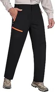 [MoFiz] Men's Hiking Pants Water Resistant Quick-Dry Lightweight Outdoor Sweatpants Convertible Zip Off Shorts 5-Zip Pockets