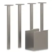 Hon Coze Table Legs, 5.75 x 28, Silver, 4/Pack