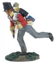 BRITAINS NAPOLEONIC BRITISH 36123 44TH FOOT LIGHT COMPANY CROUCHING RUNNING