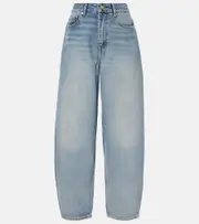 [Ganni] Ganni High-rise barrel-leg jeans 28 blue