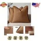 Elegant 24x24 Boho Tassel Cushion Covers in Hazel - Perfect for Indoor & Outdoor