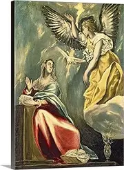 Paint by Numbers for Adults Children Kid's Painting by Numbers Kits Oil Canvas Painting with Paintbrushes Acrylic Pigment@ — The Annunciation, by El Greco