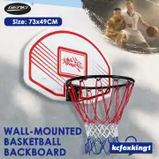 Genki Mini Basketball Hoop 73x49cm Wall Mounted Backboard Net Indoor w/Air Pump