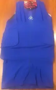 New V-Neck McDavid Tank Top With Rib And Spine Hexpads, Adult S, Royal Blue