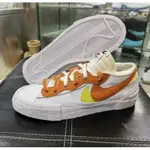 SACAI X NIKE BLAZER LOW "MAGMAORANGE"白橙 休閒鞋 DD1877-100