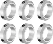 uxcell 6Pcs Set-Screw Collars 35mm Bore, Aluminum Alloy Shaft Collars, 50mm OD, 15mm Width Axle Collar Clamp for Linear Rod Shaft Guide