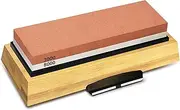Knife Sharpener Sharpening Stones 3000 & 8000 Grit - Double Sided Whetstone Set for Knives with Non-Slip Bamboo Base and Guide