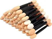 50PCS Disposable Eyeshadow Applicators,Sponge Tips Eye Shadow Applicator Sticks Double Sided, Suitable for Home and Travel Use