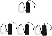 GLEAVI 4pcs Glowing Light Led Neon Light Lamp Neon Wire Lights Led Dance Lights Flexible Waterproof Rope Light