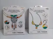 Lot of 2 Bead Landing Create & Bake Complete Jewelry Necklace Kit