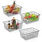 Wire Baskets for Organizing Household 4 Pack Pantry Baskets For Storage Pantr...