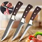 3 Pack 5/6/7 Inch Kitchen Chef Knife Meat Cleaver Butcher Knife Boning Knife