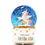 Unicorn Snow Globe for , Musical Snowball with Colorful Lights Automatic Snow...