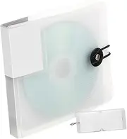BATHVEVE Capacity Transparent CD Storage Case DVD Organizer with Buckle Closure Space Saving Design for Home Use Portable and Protective CD DVD Storage Bag