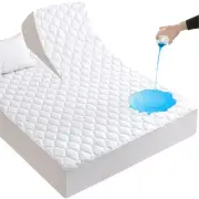 Split Top King Mattress Protector for Adjustable Bed, Soft Breathable Waterpr...