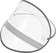 [Parliky] Replaceable Hat Brim Rain Poncho Rain Protection Brim for Raincoat Face Protection Shield Raincoat Supply Transparent Shield Replaceable Face Protector Pvc Transparent