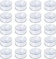 AQUANEAT 20 Pack 0.8 Inch Double Sided Suction Cups for Glass Table Top Home Organization