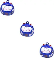 UTHCLO 3pcs Japanese Bell Pendant Cat Collar Keychain Fortune Bells Hanging Bell Accessories for DIY Fashion Jewelry