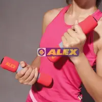 在飛比找Yahoo!奇摩拍賣優惠-ALEX 韻律 啞鈴 C-07  2LB紫紅色