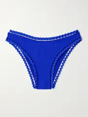 [Eres] Eres - Fever Boogie Ric Rac-trimmed Bikini Briefs - Indigo - FR 36 FR 36 Blue