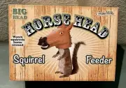 Archie McPhee HORSE HEAD Squirrel Feeder BIG HEAD 2014 Edition New In Open Box