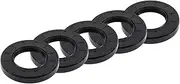 X AUTOHAUX Universal Oil Seal TC Double Lip W Steel Spring Seal Ring Rotary Shaft Seal 40x72x10mm High Pressure NBR Rubber Black 5pcs