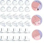MAIHUO 30pc Baby Safety Corner Protectors,Clear Guards with Strong Adhesive, 3 Shapes