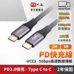 PX大通 UCC3-1B UCC3-2B TYPE-C 手機充電傳輸線 平板 超高速快充線 USB3.1 影音