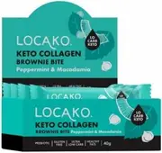 LOCAKO Keto Collagen Brownie Bite Peppermint & Macadamia 40g x 15 Display