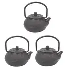3Pcs 50Ml Japanese Cast Iron Kettle Teapot Comes + Strainer Tea Pot X4R58872