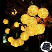 Solar Lantern String Lights Outdoor Waterproof 3m 20LED Decorative Lights Multicolor for Patio Garden Wedding Party Camping Bedroom Decor