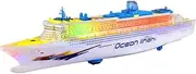 Cruise Ship Toy - Kids Boat Toy, Colorful Liner Model | Electric Ship with Led Lights, Sound Effect Play Cruiser for Theme Party Decoration Room Fun Entertainment Toddler Gift