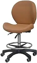 Saddle Assistant Chair Stool with Rotatable Arm and Ergonomic Back,Saddle Swivel Stool(A)