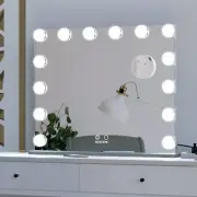 Makeup Mirror with Lights,Hollywood Mirror with 14 Dimming LED Bulbs Smart, Tabl