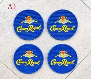 4pcs BU Crown Royal Rubber drip mat bar runner bar mat beer coasters home pubs