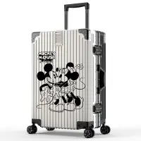 在飛比找蝦皮購物優惠-迪士尼新款涂鴉行李箱女學生鋁框密碼24旅行箱男大容量29親吻